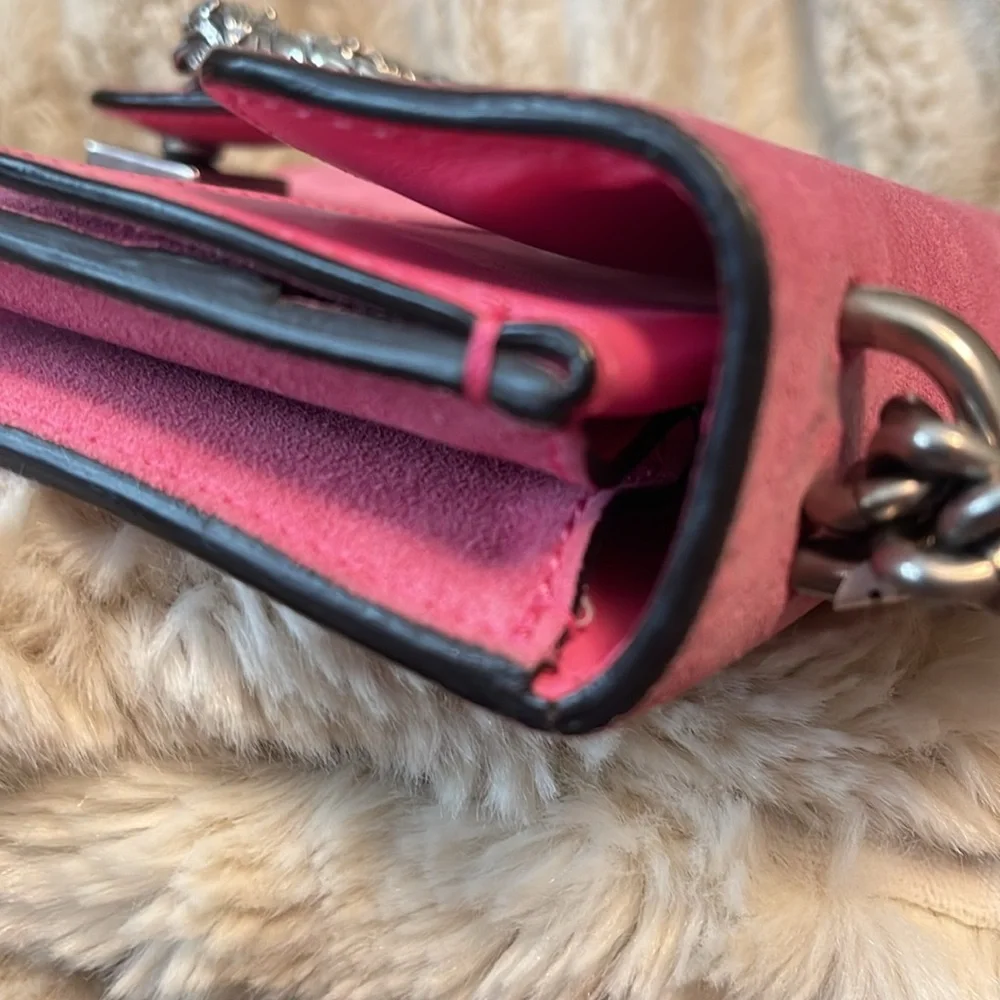 LIKE NEW GUCCI DIONYSUS SMALL SUEDE PINK SHOULDER CROSS BODY SNAKE HEAD CLOSURE - Picture 8 of 16